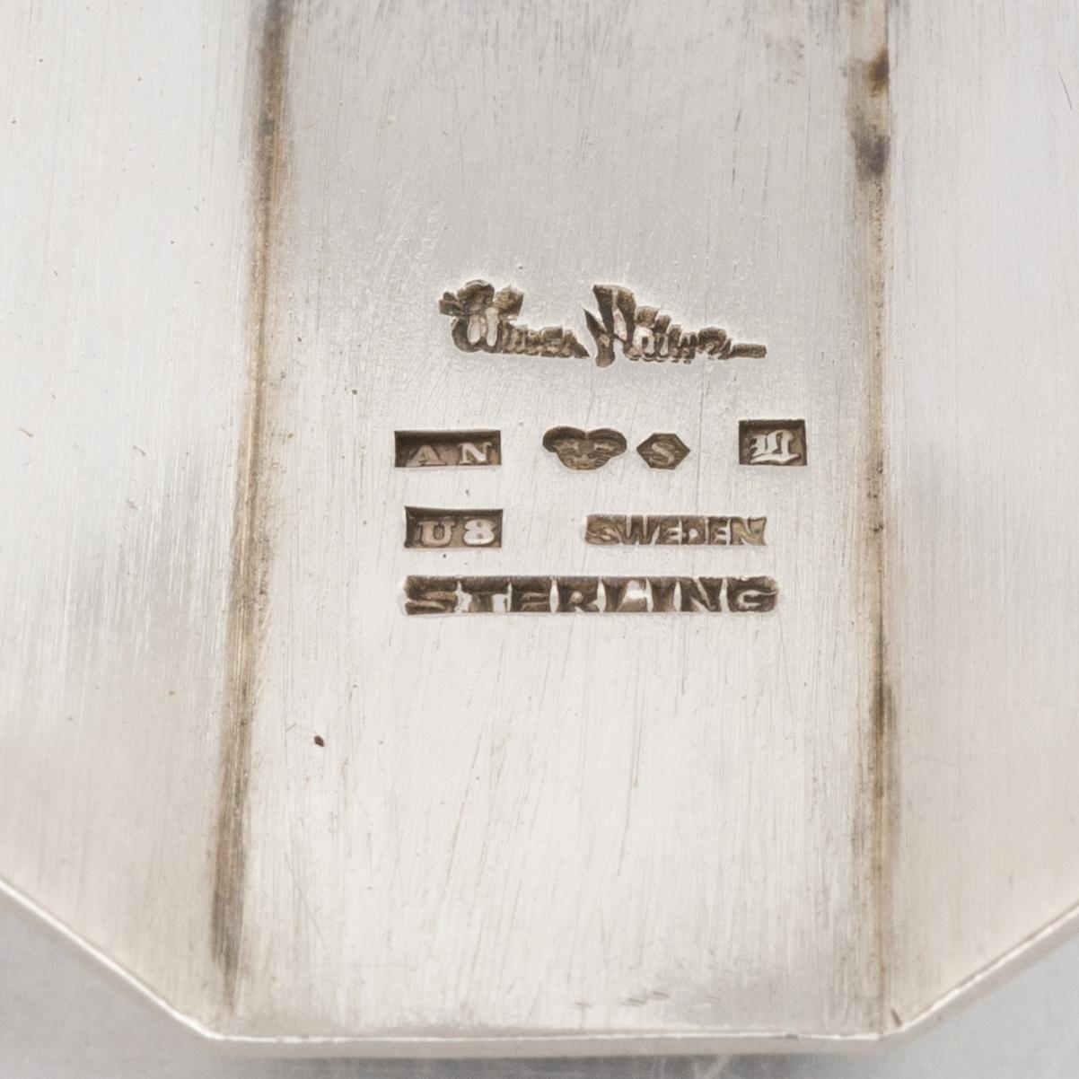 Wiwen Nilsson, napkin ring, sterling silver, Anders Nilsson, Lund 1946.