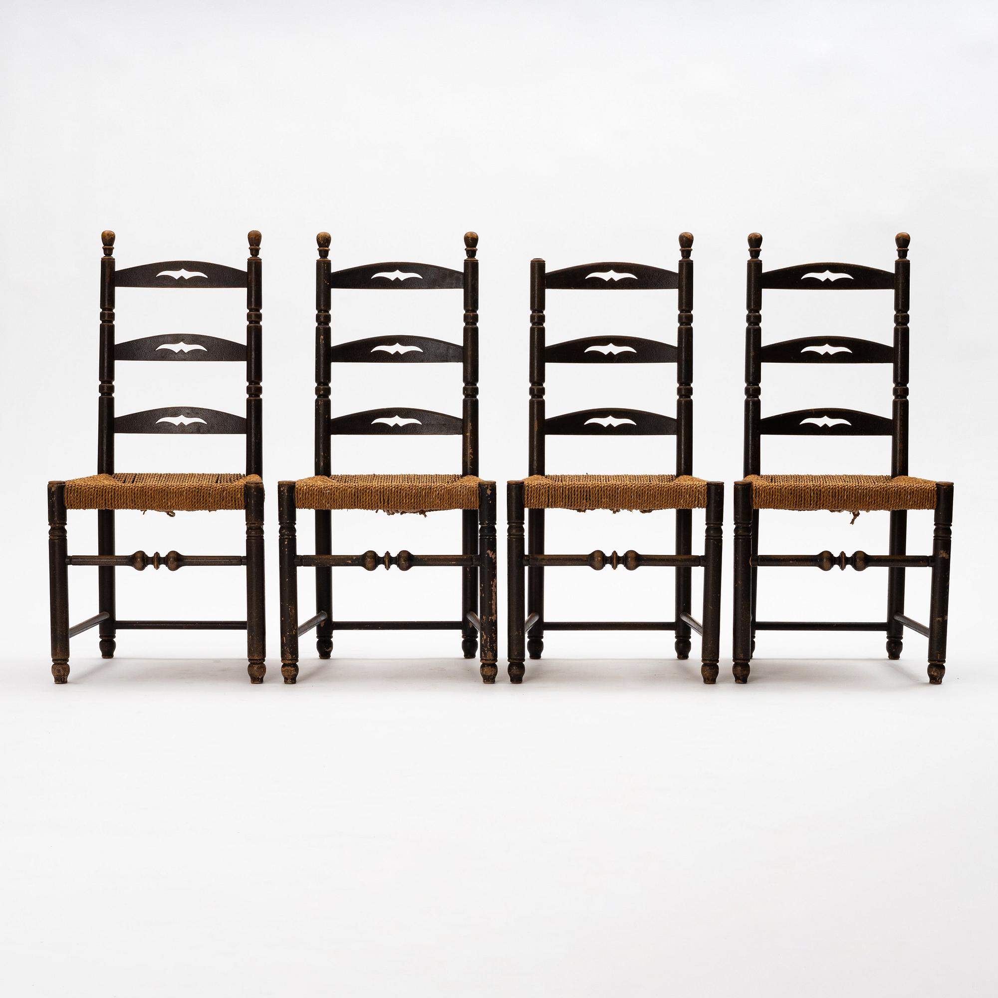 Axel Einar Hjorth, stolar, 4 stycken, "Blidö", Nordiska kompaniet, 1929.