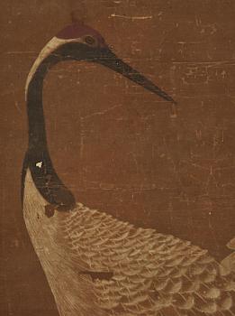 Okänd konstnär, rullmålning, färg och tusch på siden lagt på papper.