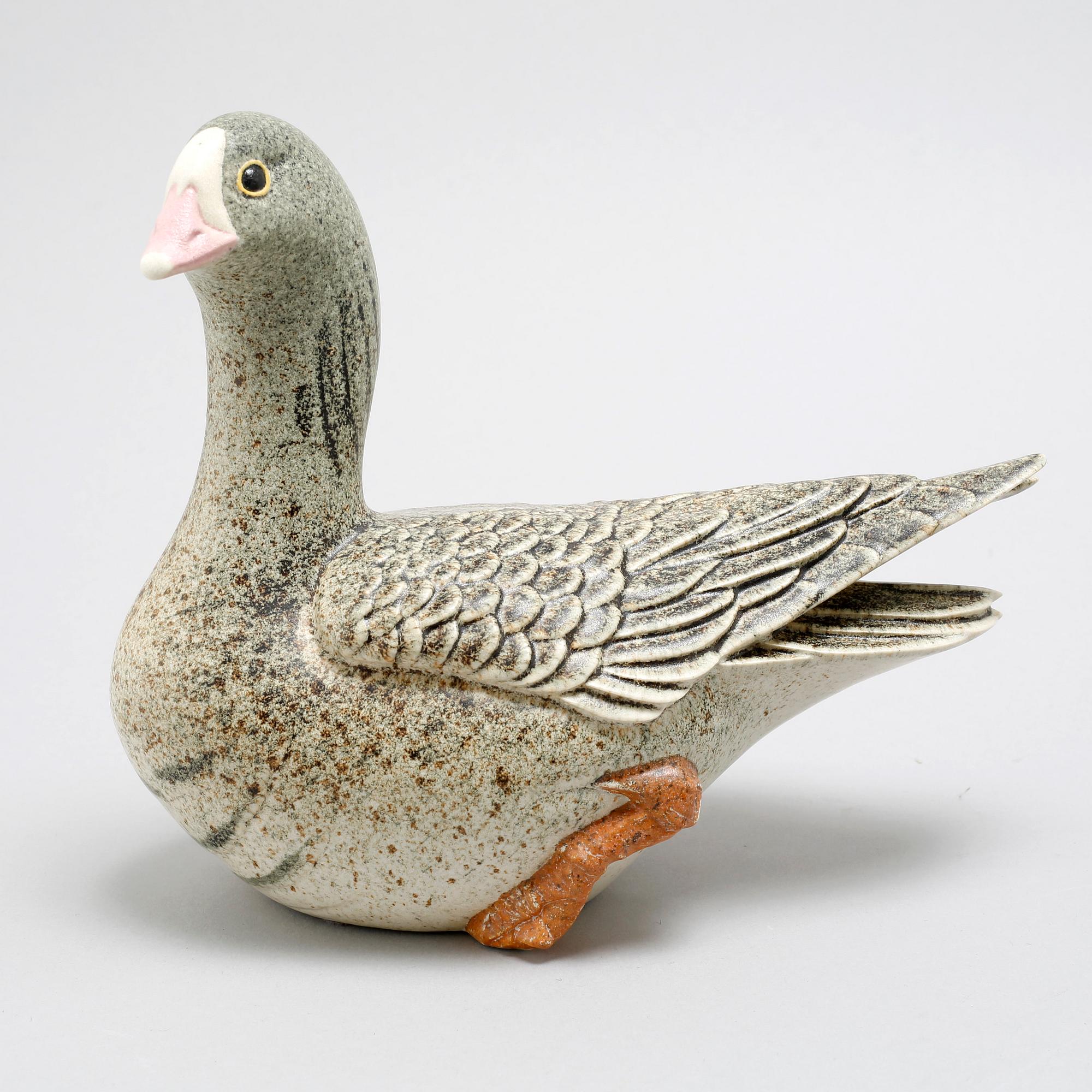 Three stoneware figurines by Gustavsberg, from the late 20th century.