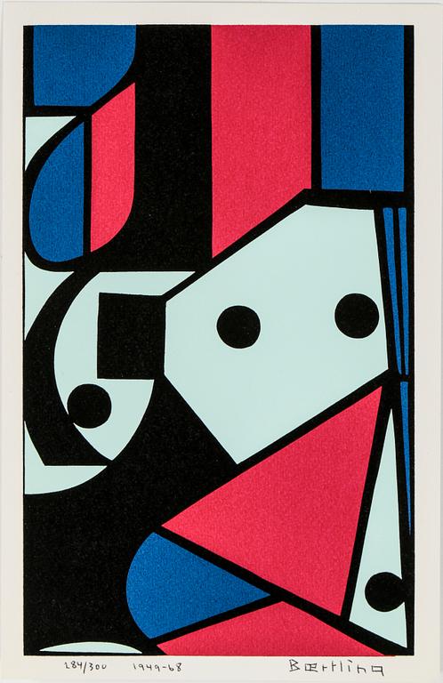 OLLE BAERTLING, färgserigrafi, 1949-68, signerad och numrerad 284/300.