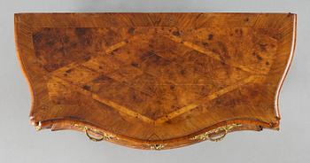 A Swedish parquetry rococo commode, Stockholm, later part 18th century.