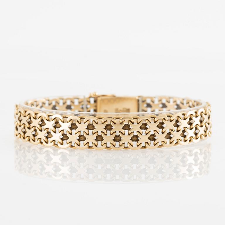 Armband 18K guld, X-länk.