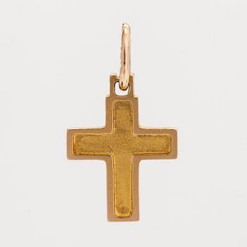 Björn Weckström, A 14K gold 'Small cross' pendant, Lapponia 1982.