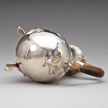 A Swedish 18th century silver coffee-pot, Fredrik Petersson Ström, Stockholm 1775.