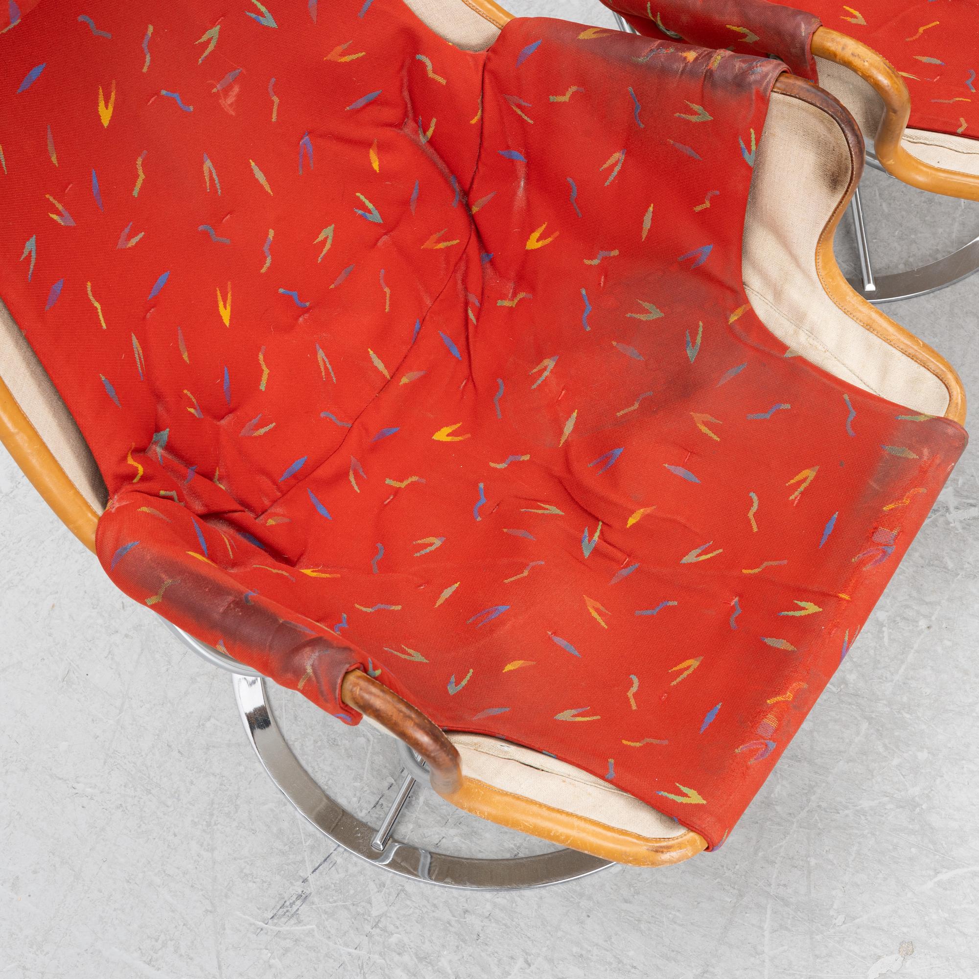 Bruno Mathsson, fåtöljer, ett par, ”Jetson”, 1900-talets andra hälft.