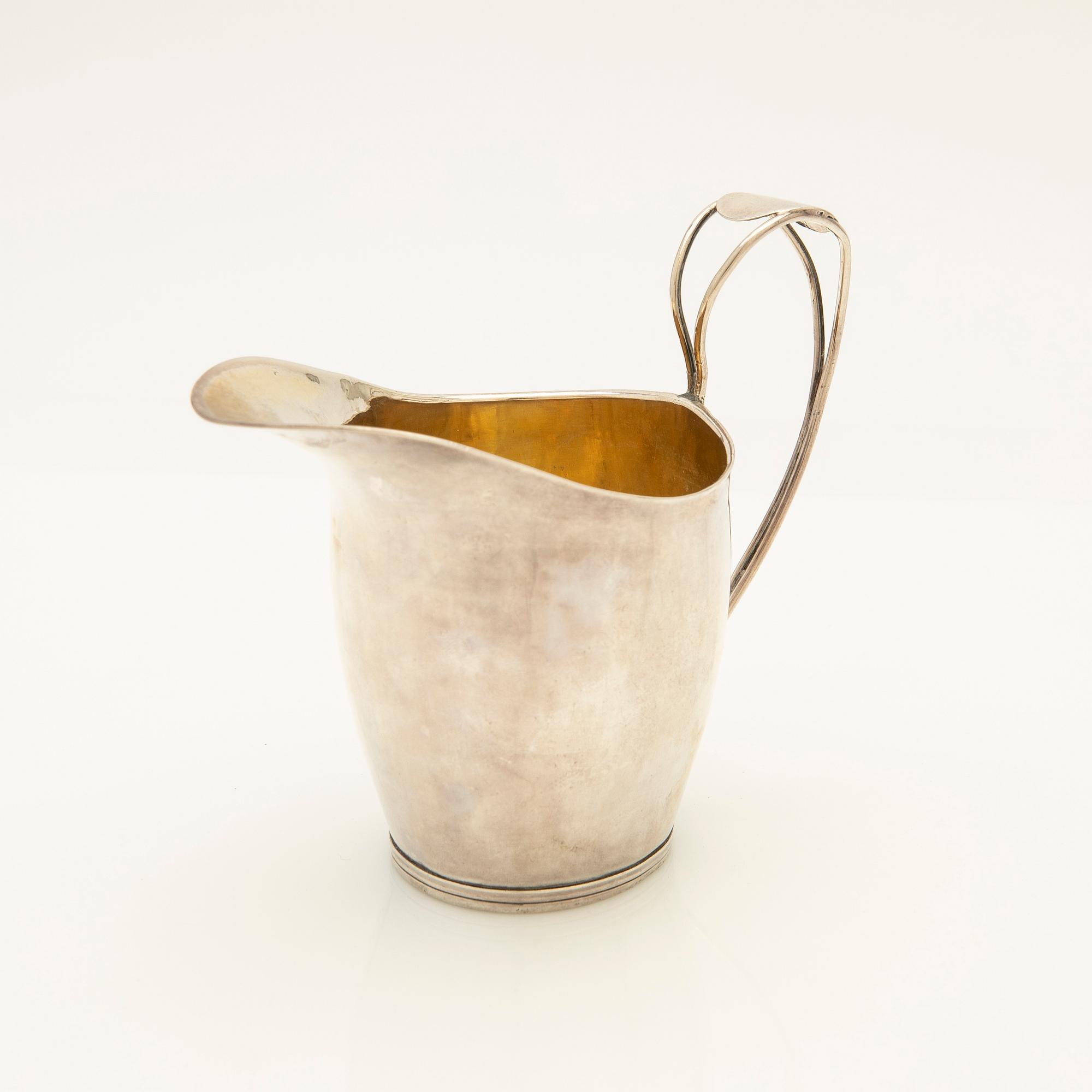 Cream jug, silver, Empire, 1818.