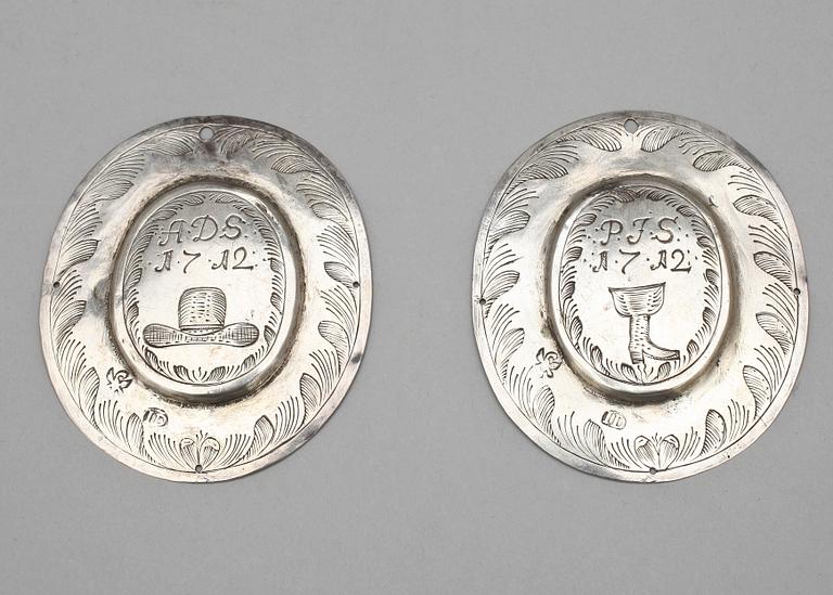 PARTI DIVERSE, 9 delar, mestadels silver bla Petrus Dahlén, Stockholm (1893-1900), 1800-1900-tal.