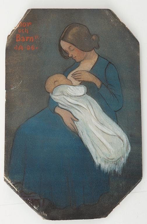 Ivar Arosenius, ”Mor och barn” (Mother and child).