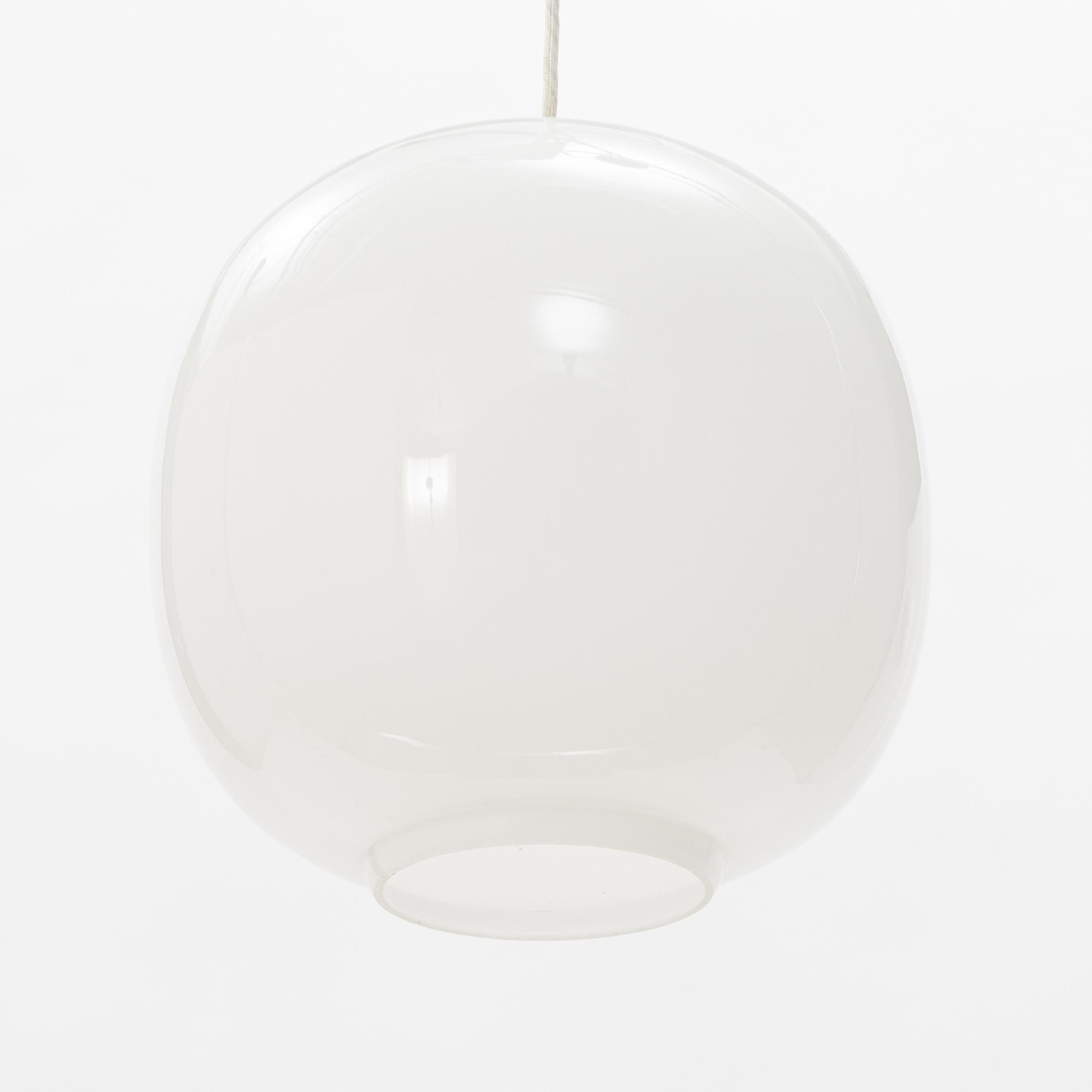 Vilhelm Lauritzen, a 'Radio Pendel' glass ceiling light, Louis Poulsen, Denmark, second half of the 20th Century.
