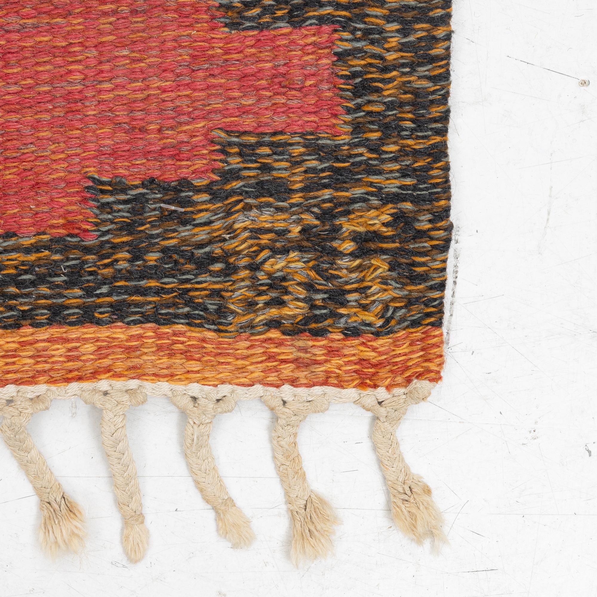 Matta, rölakan, signerad GS, Sverige, ca. 200 x 134 cm.