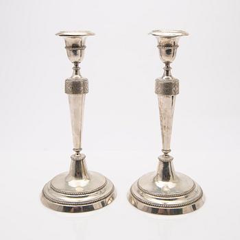 Candelsticks, a pair, silver, Carl Ludvig Berendt, Gdansk (1728-1804), master 1753.