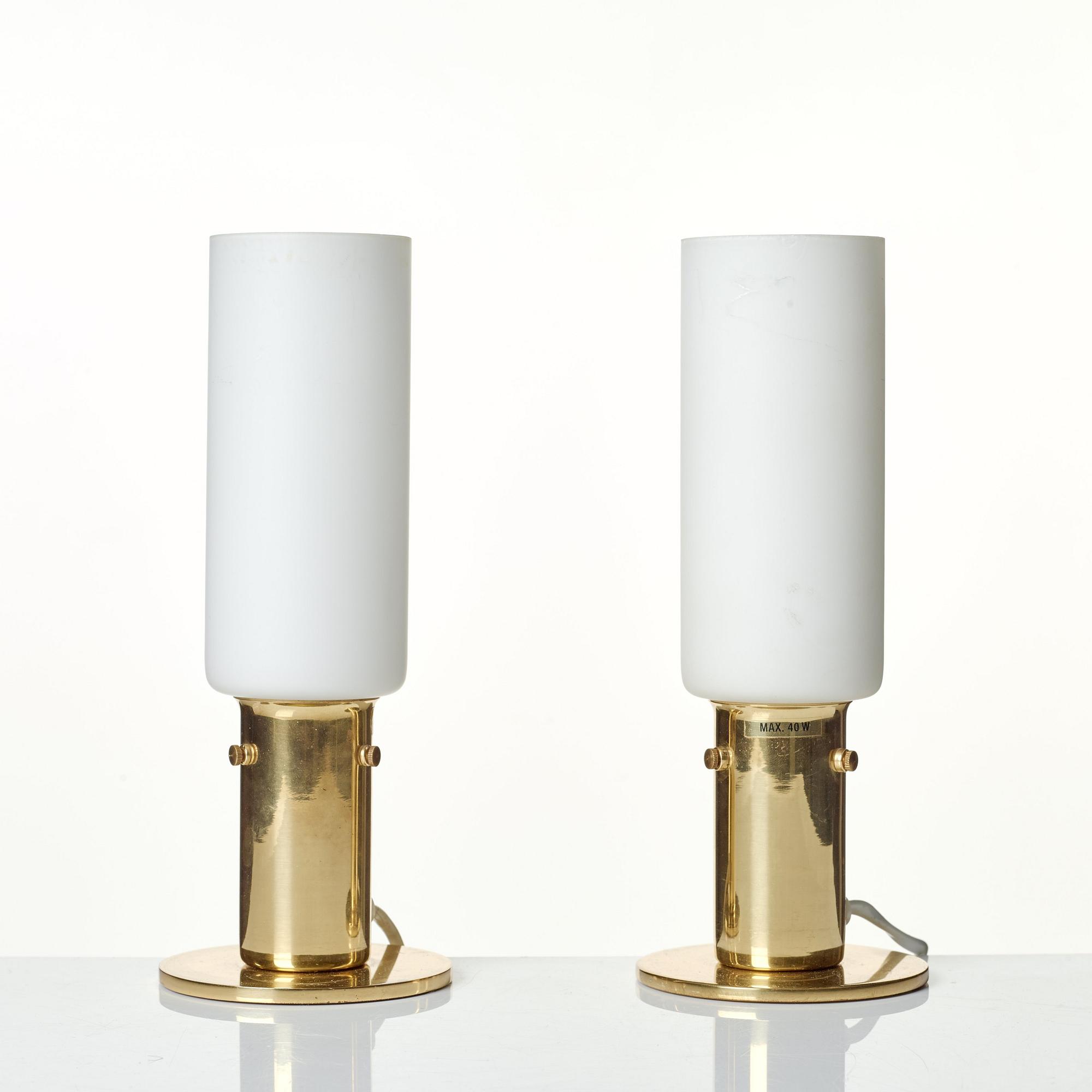 Hans-Agne Jakobsson, a pair of table lamps, model "B 145", Hans Agne Jakobsson AB, Markaryd, Sweden 1960's-70's.