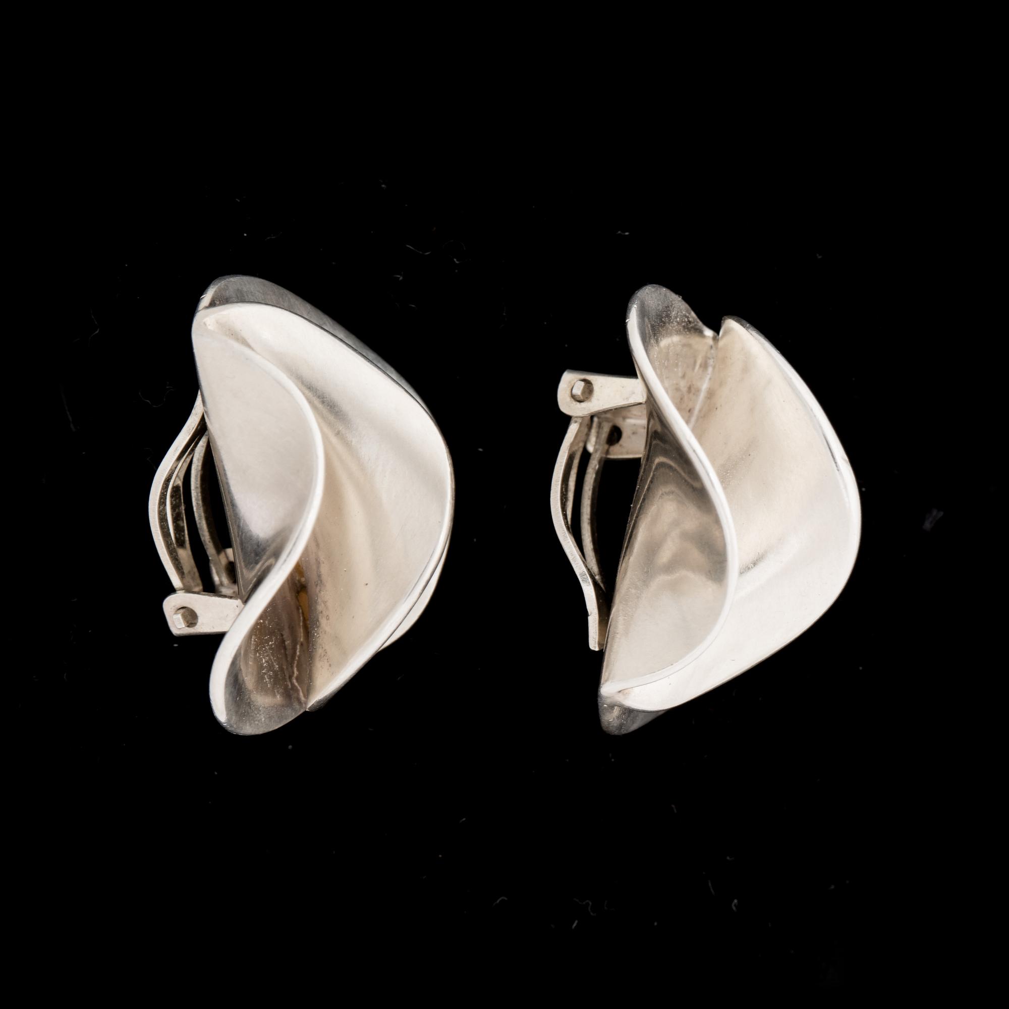 ÖRHÄNGEN, sterlingsilver, Hans Hansen, Georg Jensen, Köpenhamn. Vikt ca 21 g.