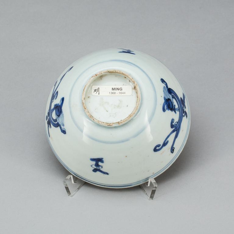 SKÅL, porslin, Kina, Ming (1368-1644).