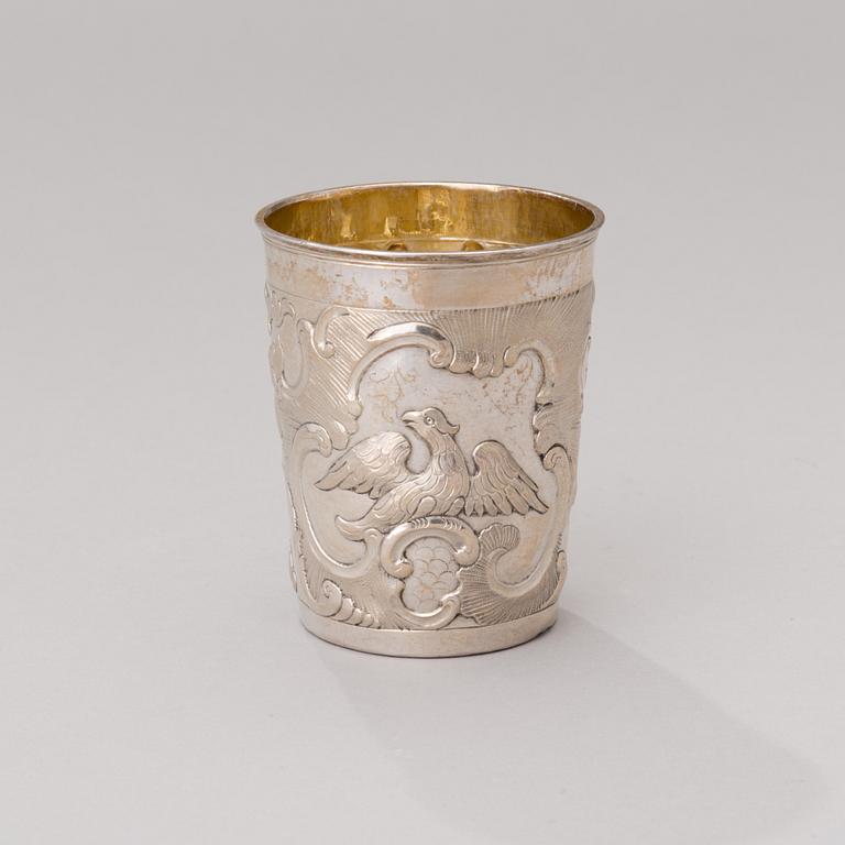 A RUSSIAN SILVER BEAKER, Moscow 1769, Krishev Fedor.