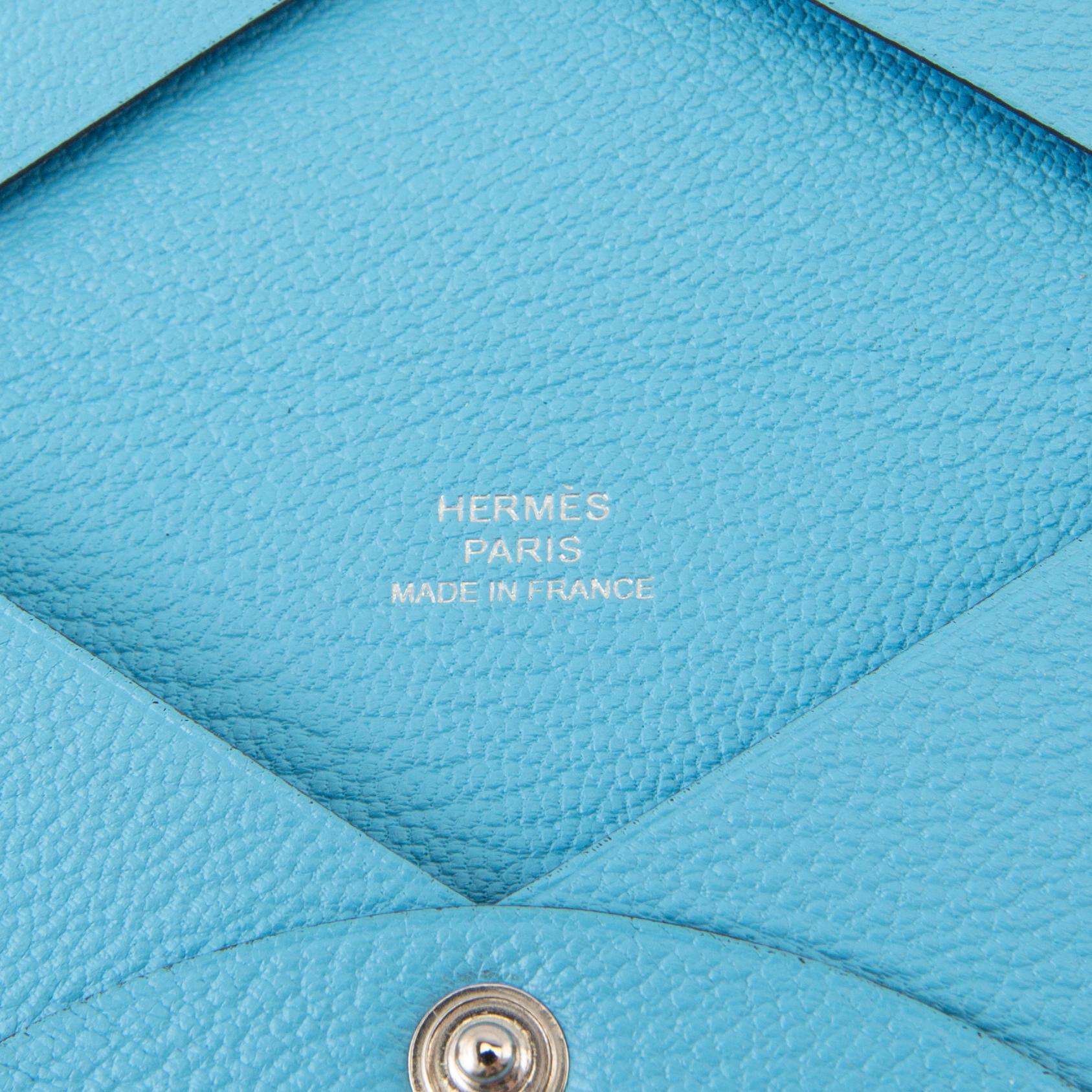 Hermés, card holder, "Porte-Cartes Calvi Chevre Mysore" 2021.