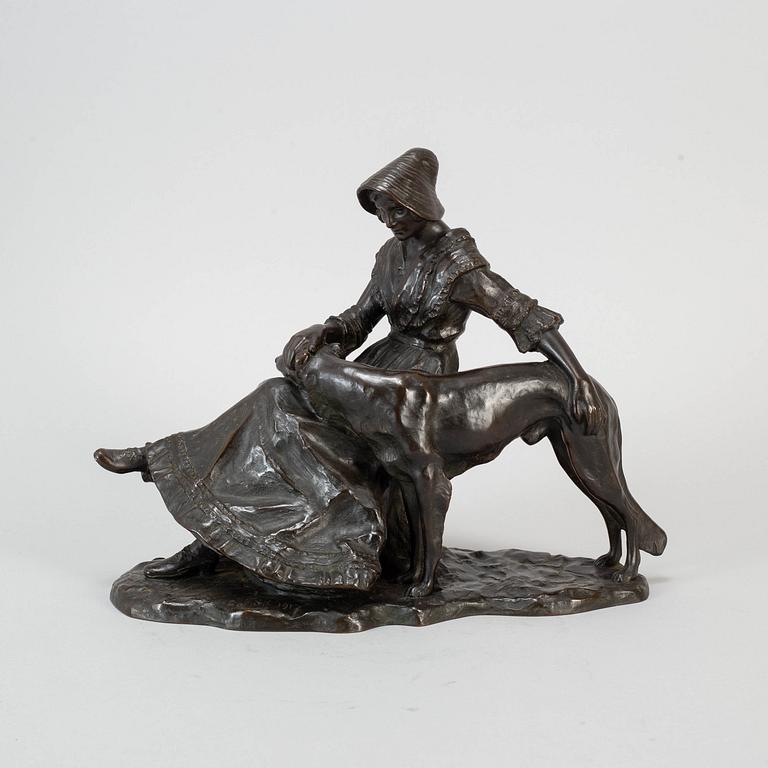 FRIED CORNIK, sculpture, bronze, signed and dated 1917.