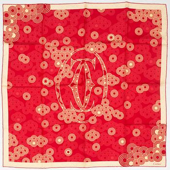 Cartier, a twill silk scarf.