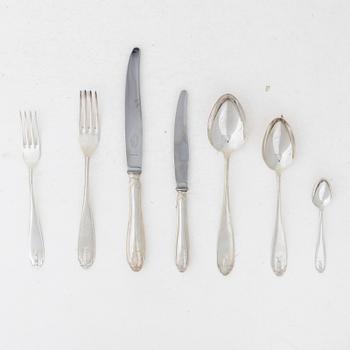 A 46-piece silver flatware set, model 'Vasa', GAB, Sweden, 1972-1980.