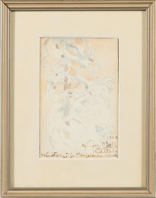 Akseli Gallen-Kallela, watercolour, signed and dated 1920.