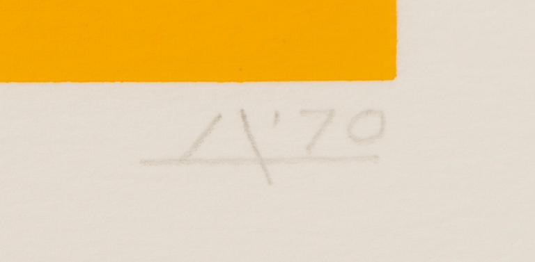 JOSEF ALBERS, väriserigrafia, signeerattu ja päivätty '70, numeroitu 17/125.
