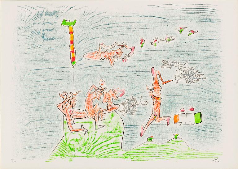 ROBERTO MATTA, a signed and numbered portfolio "5 lithographies".