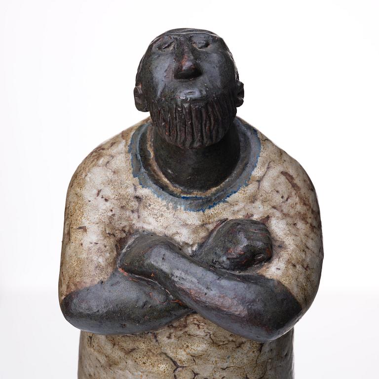 Åke Holm, a stoneware sculpture, 'Pontius Pilate', Höganäs, Sweden 1940-50s.