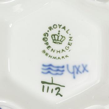 Royal Copenhagen, a 35-piece 'Blue Fluted' coffee service, including Full Lace, Denmark.