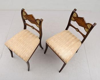 STOLAR, 1 par, empire, 1800-talets första hälft.