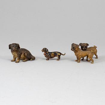 3 bronze figurines, first half of the 20th century.