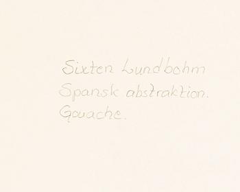 Sixten Lundbohm, gouache, signed with monogram.