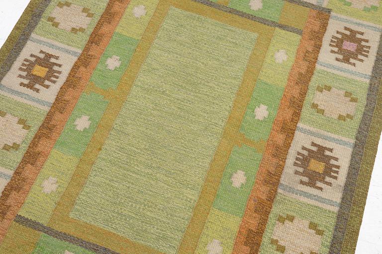 Ingegerd Silow, matta, röllakan, signerad IS, ca 200 x 137 cm.