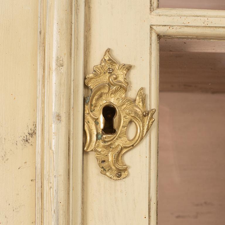 A rococo vitrine cabinet, 18th century,.