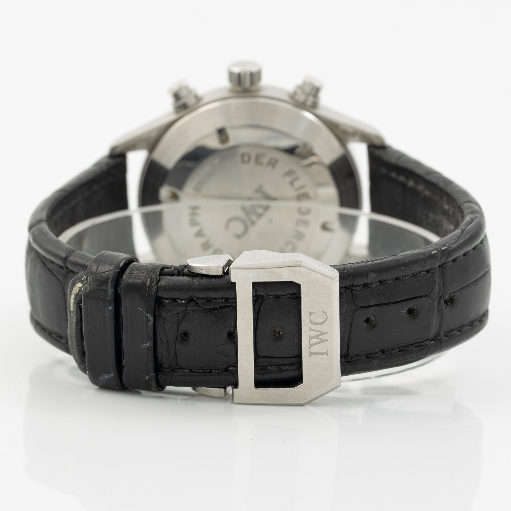 IWC, The Pilot's Chronograph, "T Swiss Made T Dial", wristwatch, chronograph, 39 mm.