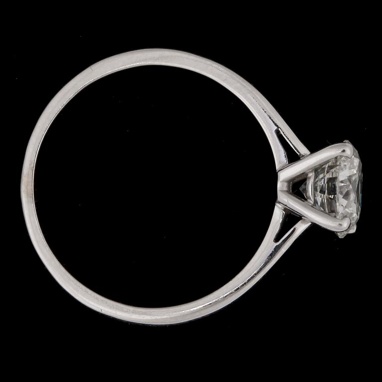 A brilliant cut diamond ring, 1.14 cts.