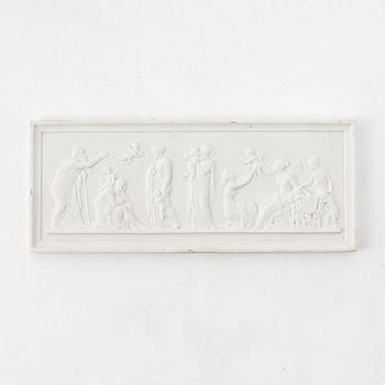 Bertel Thorvaldsen, efter, relief, parian, Royal Copenhagen, 1800-talets slut.