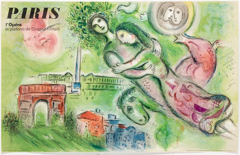 MARC CHAGALL, after. A poster from Mourlot, Paris, 1964.