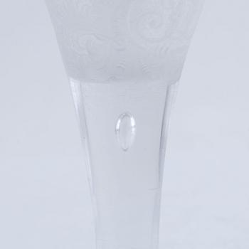A presumably German engraved and gilt rococo glass, mid 18th century.