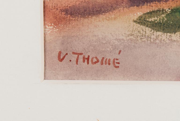 VERNER THOMÉ, akvarell, signerad.