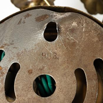 A pair of Scandinavian Modern wall lamps, 1940s.