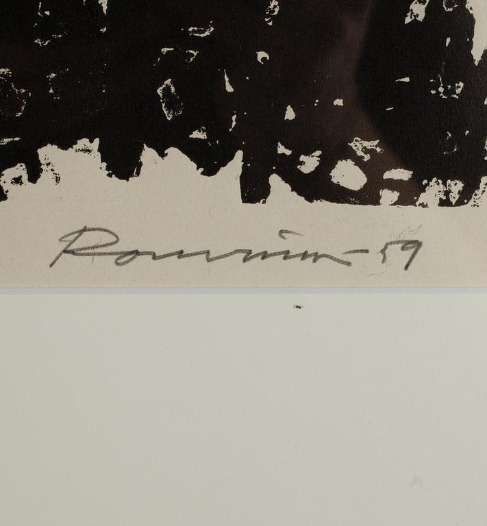 VÄINÖ ROUVINEN, etsning, signerad, daterad -59 och numrerad T.p.l'a 3/15.
