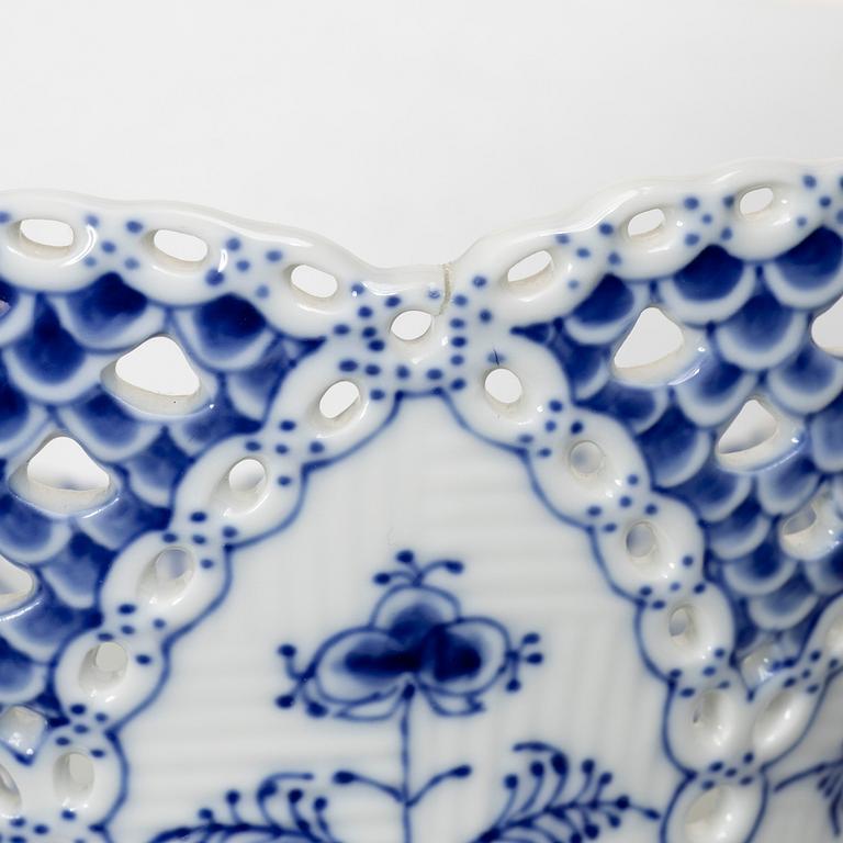 Royal Copenhagen, A pair of 'Blue Fluted Full Lace' bowls, Denmark, 1962-73.