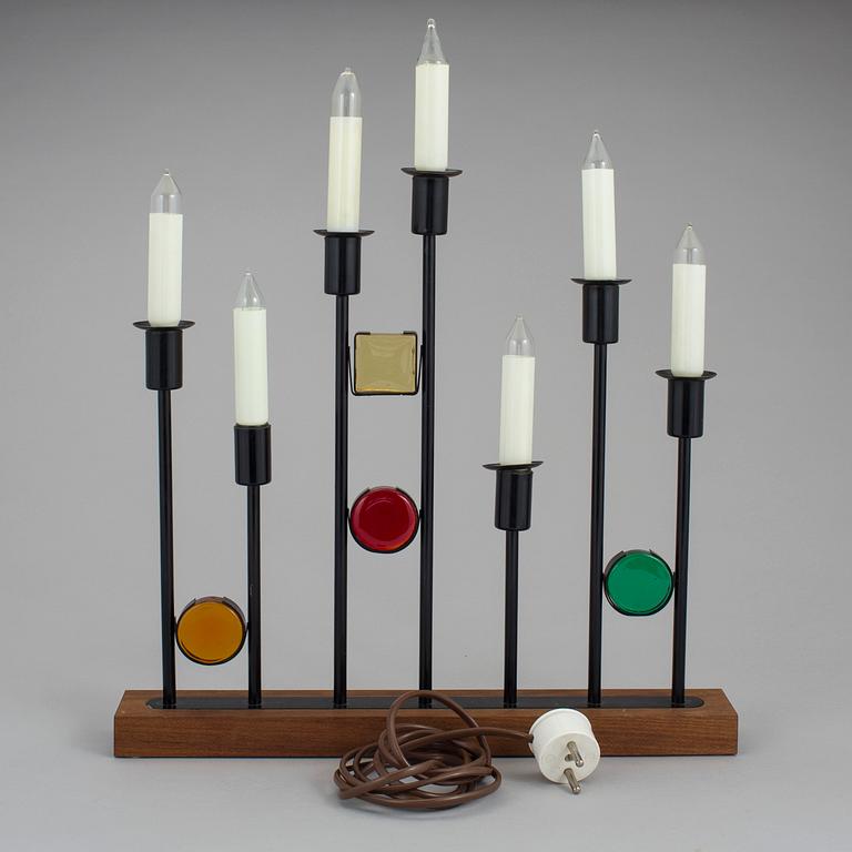 ADVENTSLJUSSTAKE, smide och glas, "Fantasi 92", Osram, 1900-talets andra hälft.