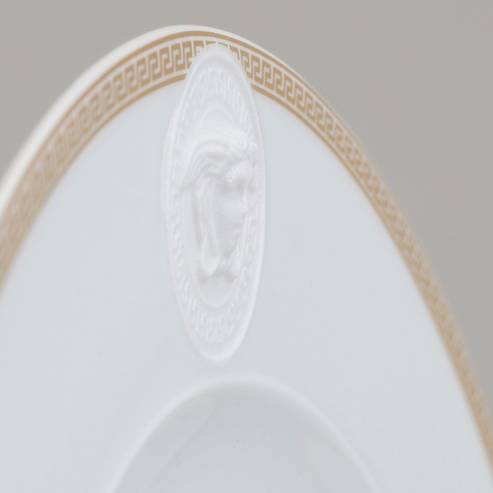 MATTALLRIKAR 6 st, porslin, Médaillon Méandre d'Or, Ikarus, Versace för Rosenthal.