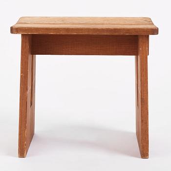 Axel Einar Hjorth, a "Skoga" stained pine stool, Nordiska Kompaniet 1930s.