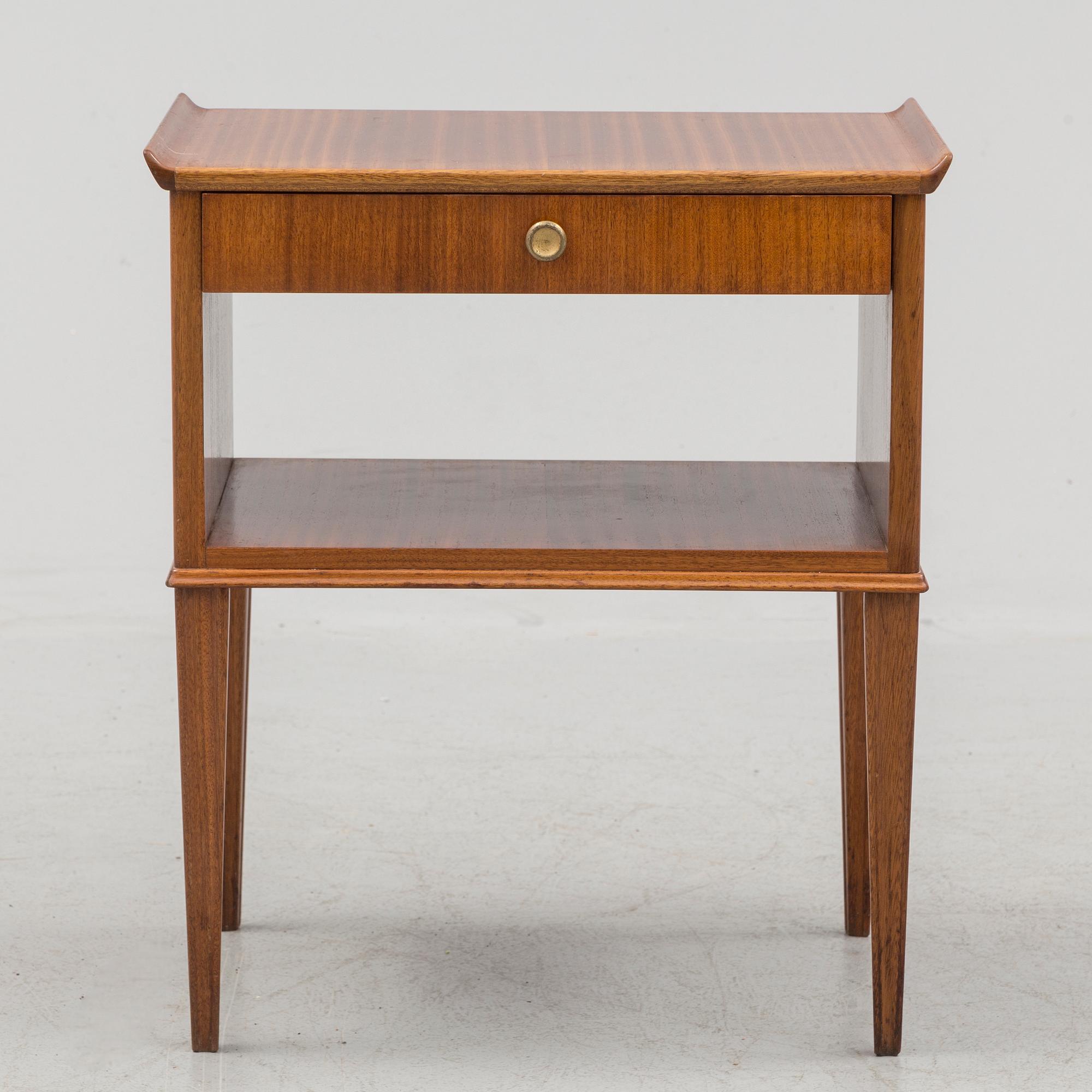 A Nordiska Kompaniet mahogany bedside table, 'Sally', 1941.