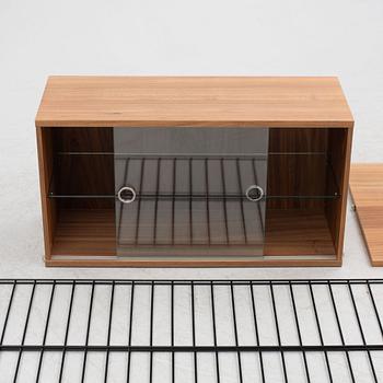 Nils Strinning, shelving system with desk, "String", contemporary.