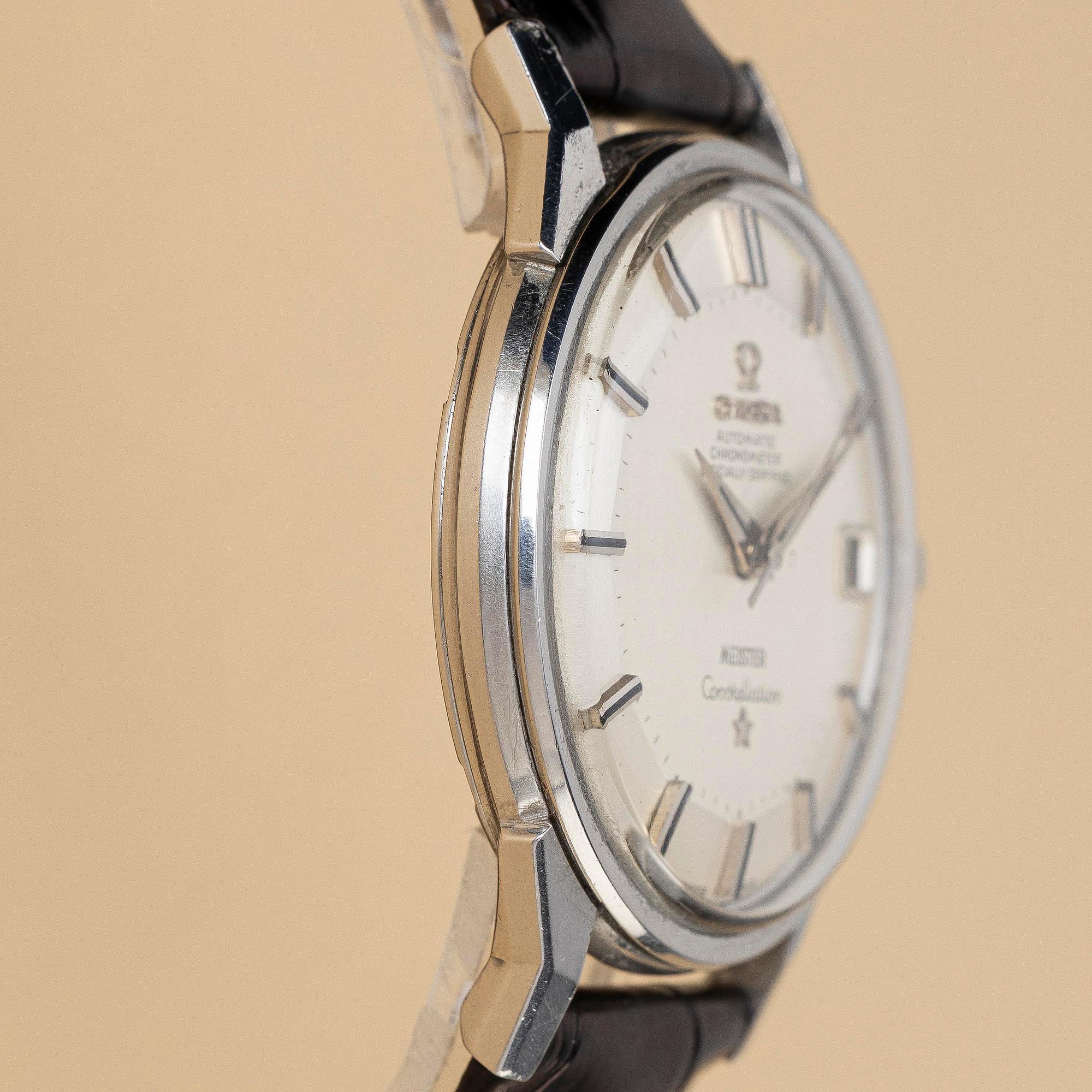Omega, Constellation, Calendar, "Meister", "Pie-Pan", "Double signed", ca 1966.
