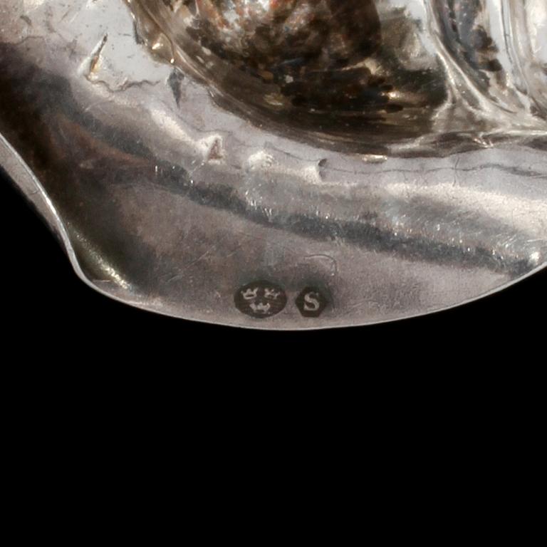 BROSCH, silver, importstämplad. Vikt 13 g.